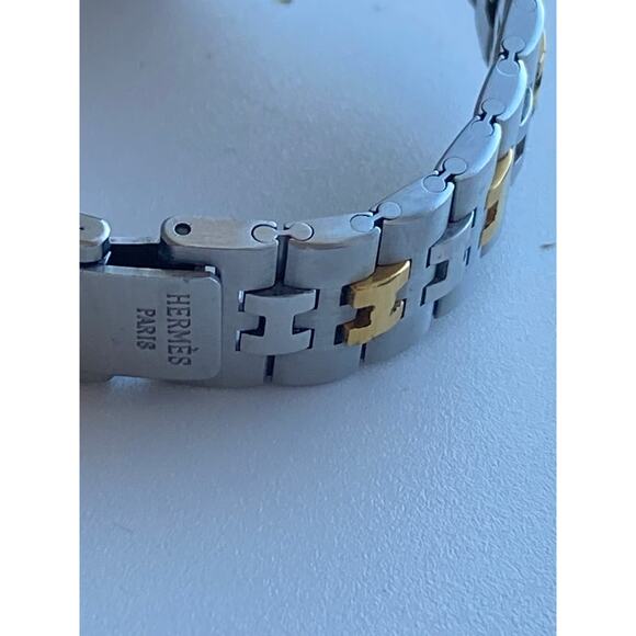 Authentic Hermès Two-Tone Stainless Steel Watch - Picture 10 of 12